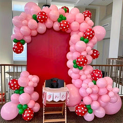 Strawberry Balloon Arch Set for Sweet Berry Theme Party