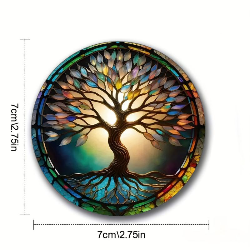 Colorful Round Coasters for Cups and Mugs - Set of 6