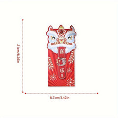 4pcs Lion Head Chinese Red Envelope Lucky Gift Envelope