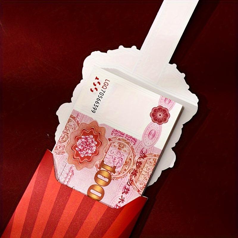 4pcs Lion Head Chinese Red Envelope Lucky Gift Envelope