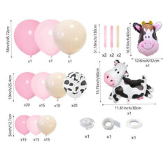 Farm Theme Cow Party Balloons Set