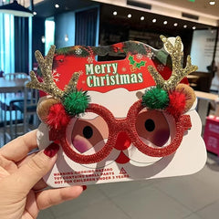 Christmas Glasses Frame Santa Elk Glasses Frame Party Decoration Supplies