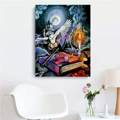 Halloween Castle Canvas Painting Living Room Bedroom Decor