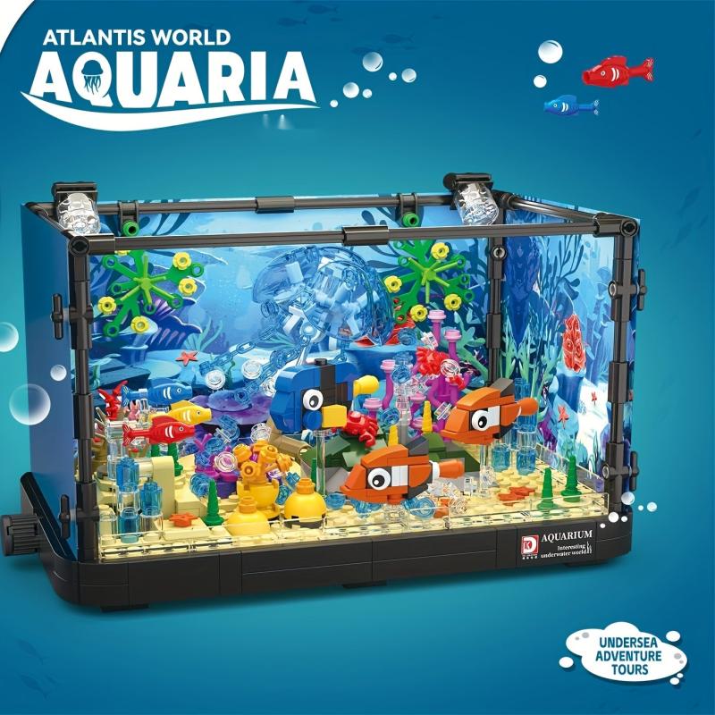 Fish Building Blocks Aquarium Building Blocks Toys Ocean Series