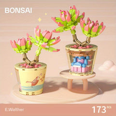 Creative Flower Potted Plants Building Blocks Birthday Decor