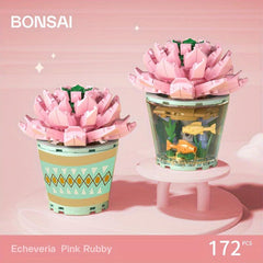 Creative Flower Potted Plants Building Blocks Birthday Decor