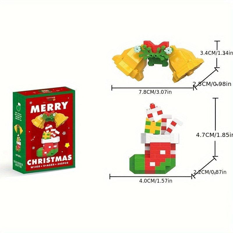 Christmas Santa And Sled Building Blocks Set
