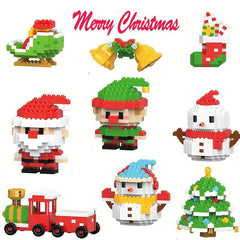 Christmas Santa And Sled Building Blocks Set