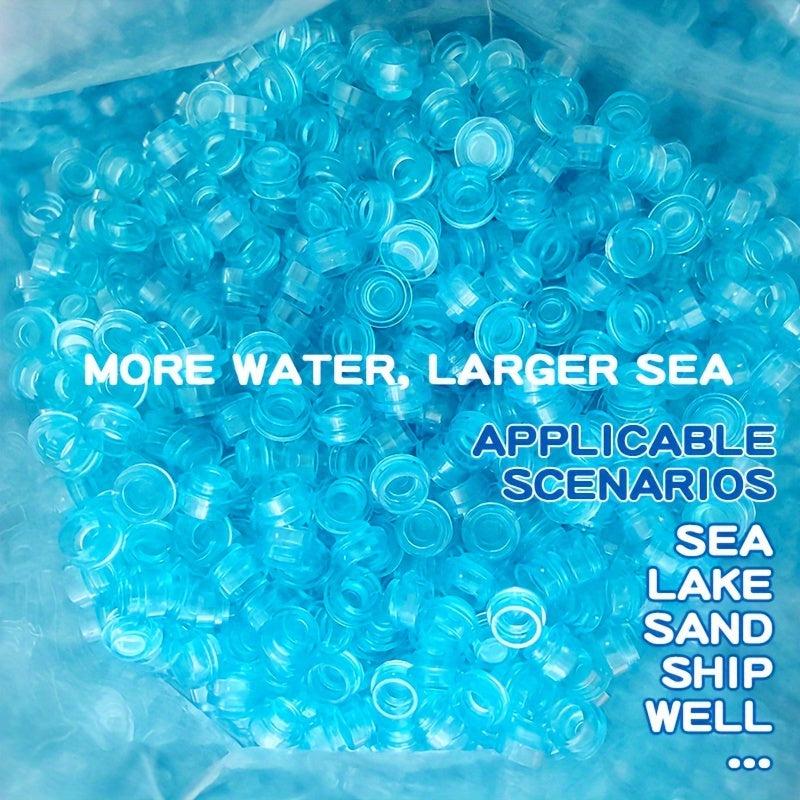 Aqua Collage Parts Ocean Lake Boat Fish Beach Base for Building Block Scene Toy