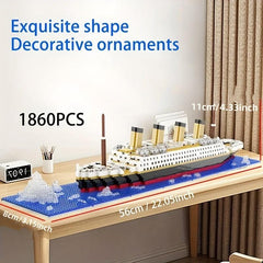 1860pcs Cruise Building Blocks Toy Set