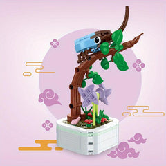 Creative Flower Building Blocks Kit Insect Potted Plant Building Blocks For Kids