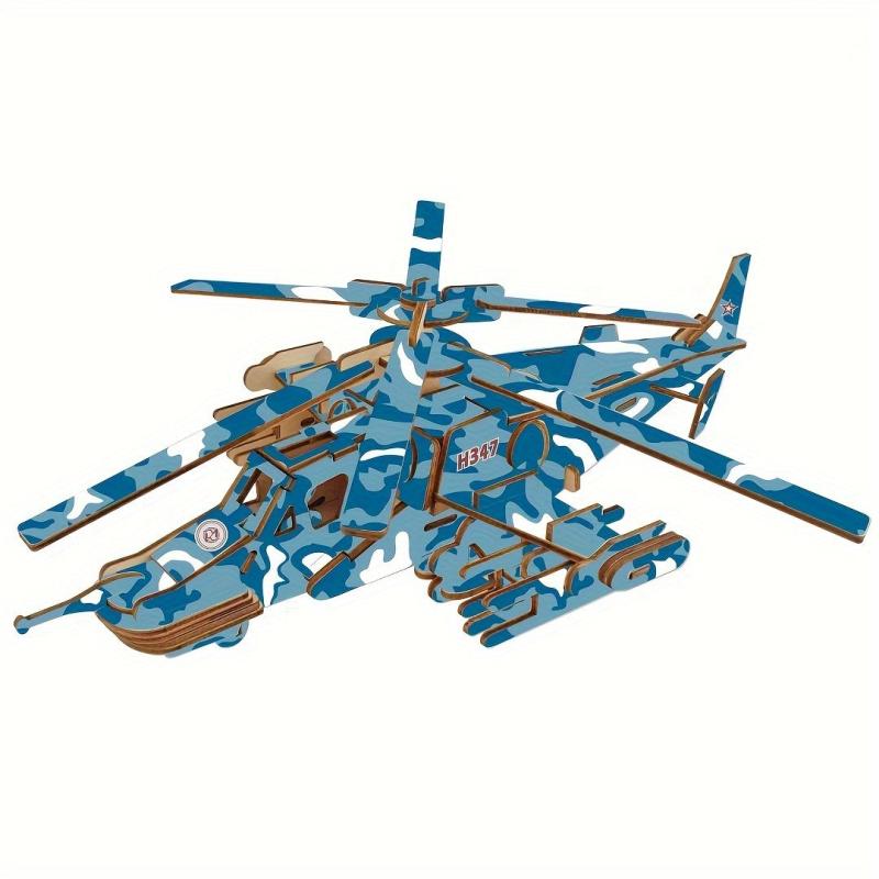 Combat Aircraft 3D Wooden Puzzle DIY Toy