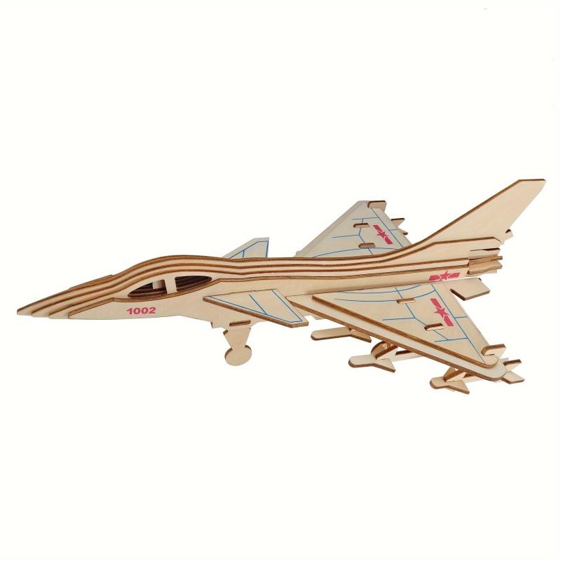 Combat Aircraft 3D Wooden Puzzle DIY Toy