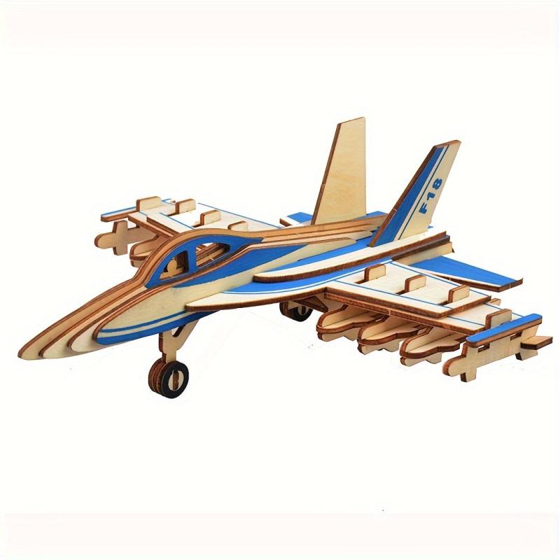 Combat Aircraft 3D Wooden Puzzle DIY Toy