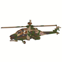 Combat Aircraft 3D Wooden Puzzle DIY Toy