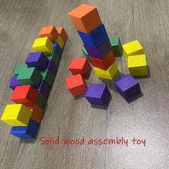 10pcs Multicolored Building Block Toys To Build House Cube Building Toys Random