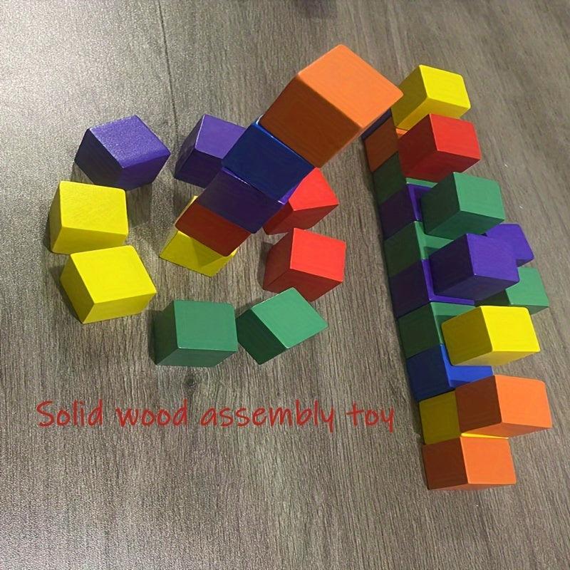 10pcs Multicolored Building Block Toys To Build House Cube Building Toys Random