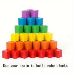 10pcs Multicolored Building Block Toys To Build House Cube Building Toys Random