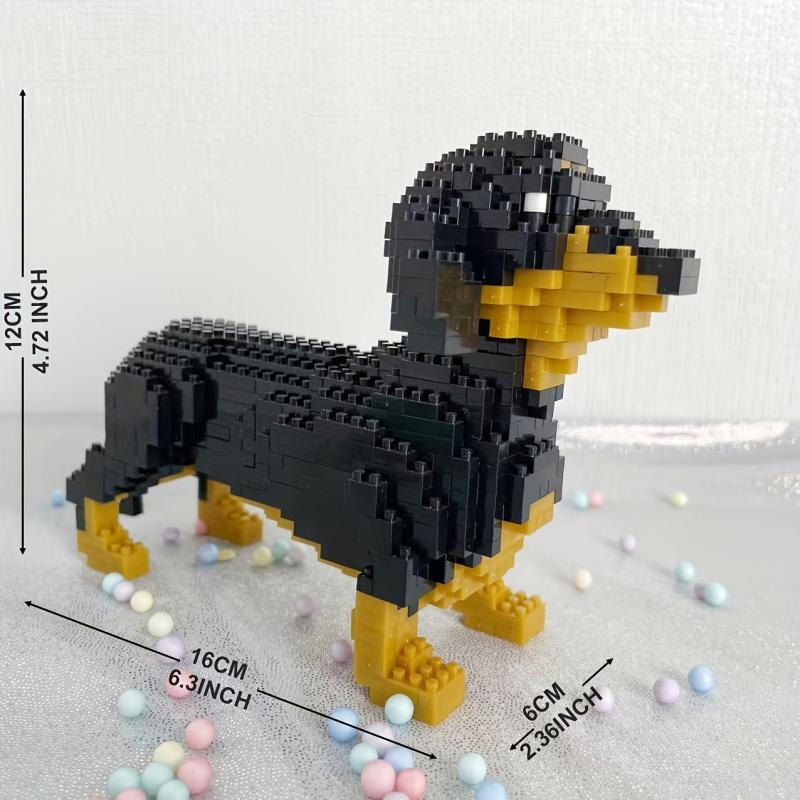 3D Dog Building Blocks Toy Husky Corgi Dacho Teddy Halloween Christmas