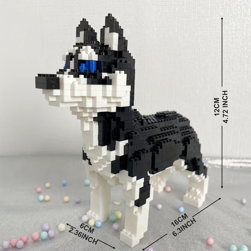 3D Dog Building Blocks Toy Husky Corgi Dacho Teddy Halloween Christmas
