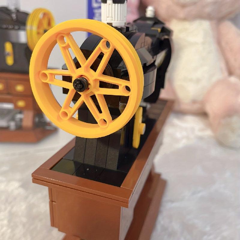 633pcs Retro Sewing Machine Building Blocks DIY Toys Room Decoration