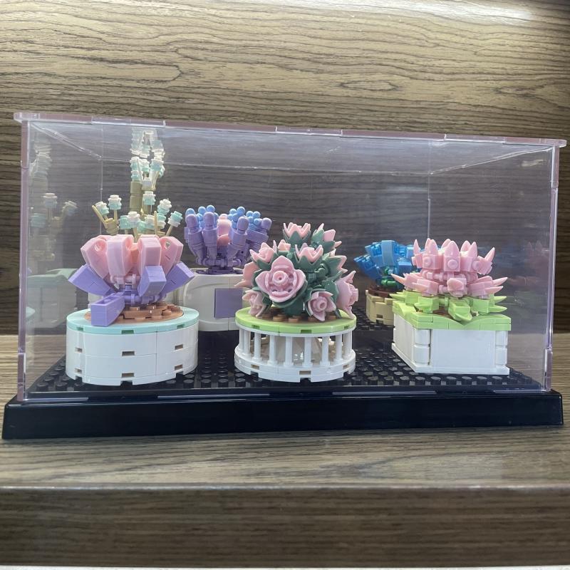 Building Block Dust Cover Transparent Building Block Ornament Display Box