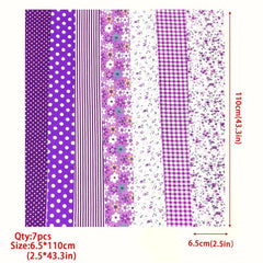 7pcs 6 35 109 Fabric Strips Roll Collection Jelly Fabric Bundles