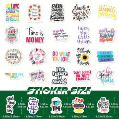50pcs Optimistic Graffiti Stickers Vinyl Waterproof Stickers for Adults