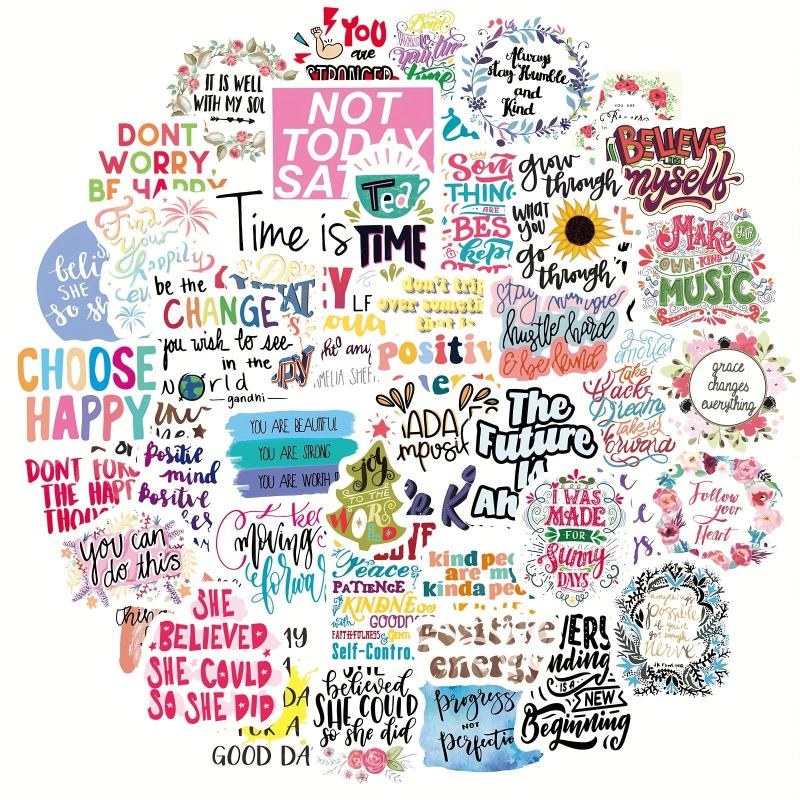 50pcs Optimistic Graffiti Stickers Vinyl Waterproof Stickers for Adults