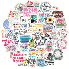 50pcs Optimistic Graffiti Stickers Vinyl Waterproof Stickers for Adults