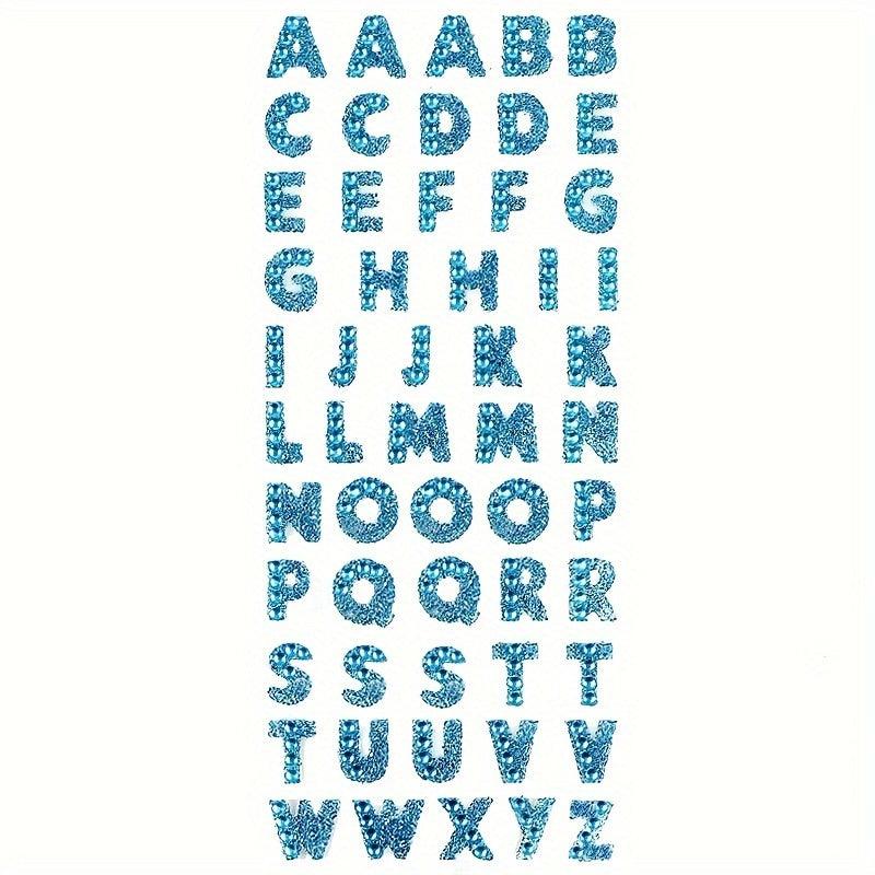 26 Alphabet Letters Glitter Crystal Sticker DIY Decoration