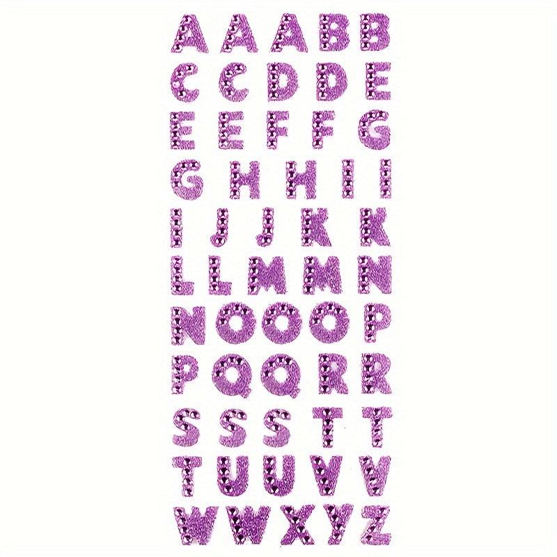 26 Alphabet Letters Glitter Crystal Sticker DIY Decoration