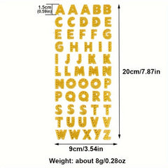 26 Alphabet Letters Glitter Crystal Sticker DIY Decoration