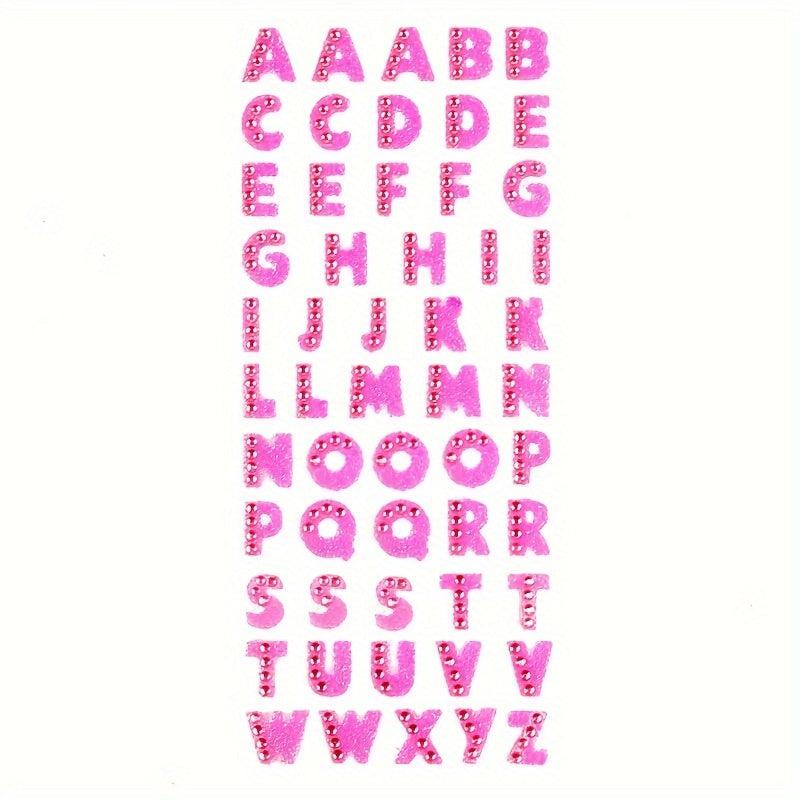 26 Alphabet Letters Glitter Crystal Sticker DIY Decoration