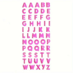 26 Alphabet Letters Glitter Crystal Sticker DIY Decoration