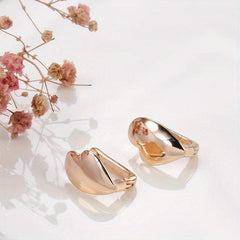Golden Hanging Earrings For Women Romantic Fine Jewelry Party Gift