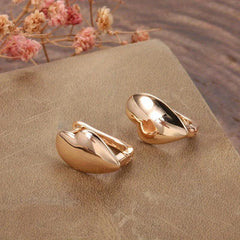 Golden Hanging Earrings For Women Romantic Fine Jewelry Party Gift