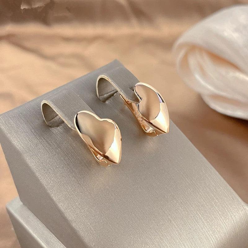 Golden Hanging Earrings For Women Romantic Fine Jewelry Party Gift