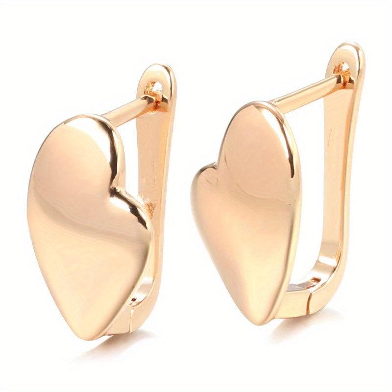 Golden Hanging Earrings For Women Romantic Fine Jewelry Party Gift