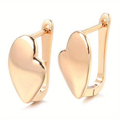 Golden Hanging Earrings For Women Romantic Fine Jewelry Party Gift