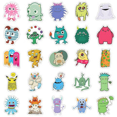 50pcs Little Monster Stickers Anime Decals for Phone Water Cup Luggage