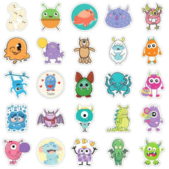 50pcs Little Monster Stickers Anime Decals for Phone Water Cup Luggage