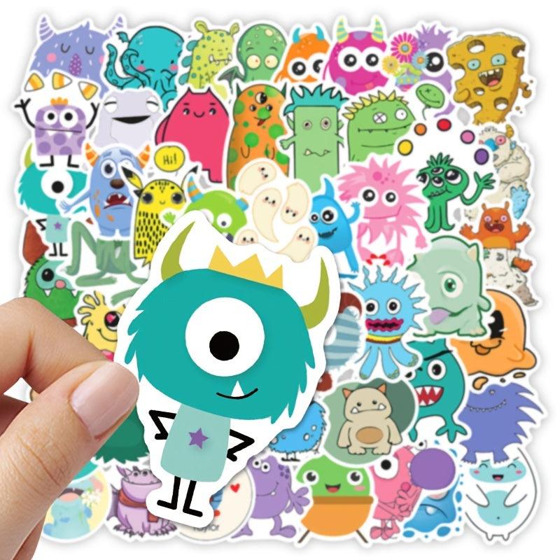 50pcs Little Monster Stickers Anime Decals for Phone Water Cup Luggage