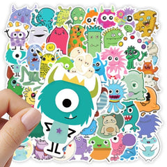 50pcs Little Monster Stickers Anime Decals for Phone Water Cup Luggage