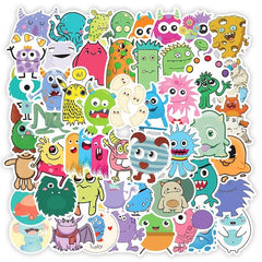 50pcs Little Monster Stickers Anime Decals for Phone Water Cup Luggage