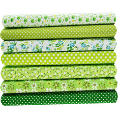 7 Pcs Quilting Fabric Bundles Fat Quarters Craft Fabric 9.84 x 9.84 Inches