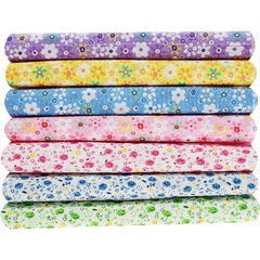 7 Pcs Quilting Fabric Bundles Fat Quarters Craft Fabric 9.84 x 9.84 Inches