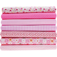 7 Pcs Quilting Fabric Bundles Fat Quarters Craft Fabric 9.84 x 9.84 Inches