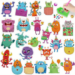 Halloween Monster Cartoon Theme Diamond Painting Stickers Kit
