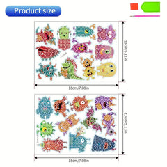 Halloween Monster Cartoon Theme Diamond Painting Stickers Kit